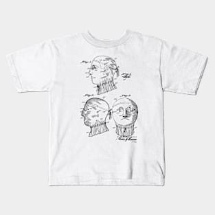 MASK VINTAGE PATENT DRAWING Kids T-Shirt